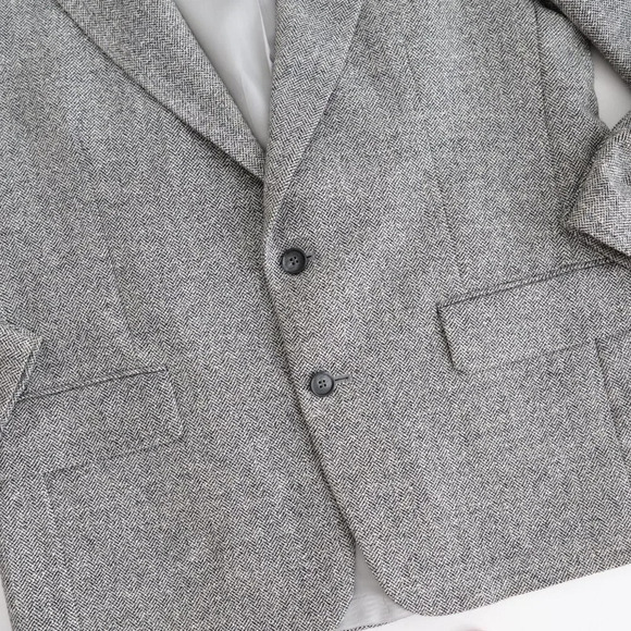 Tip Top Tailor Grey  63% Wool Tweed Sports Jacket Blazer - Picture 13 of 15